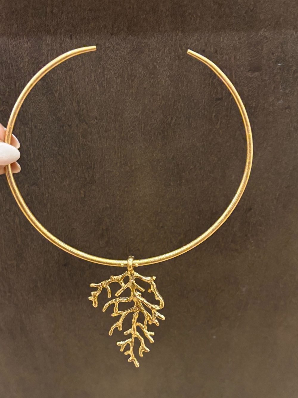 ZARA  Gold Coral Branch Choker Collar Necklace